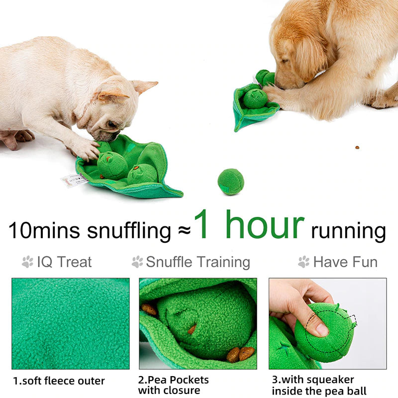 Sniffing Dog Toy Squeaky Plush Treat Dispenser IQ Puzzle Toys Stress Reliever Interactive Ball Dog Snuffle Bowl Puppy Chew Toy